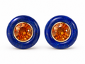 HALO Lapis Spessartite Earrings