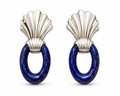 VANTA LAPIS PLATINUM FAN DROP EARRINGS