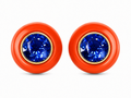 HALO Coral Blue Sapphire Earrings