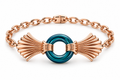 VANTA AZURE MALACHITE FAN CHAIN BRACELET