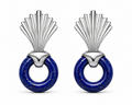 VANTA LAPIS PLATINUM ARCH FAN EARRINGS
