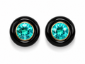 HALO Onyx Paraiba Earrings