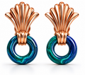 VANTA AZURE MALACHITE FAN DROP EARRINGS
