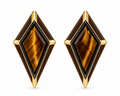 KITE Tiger’s Eye & Chocolate Enamel Stud Earrings