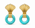 VANTA TURQUOISE FAN DROP EARRINGS