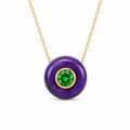 HALO Sugilite Tsavorite Pendant