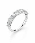 STEP RIVIÈRE ASSCHER-CUT DIAMOND HALF-ETERNITY BAND