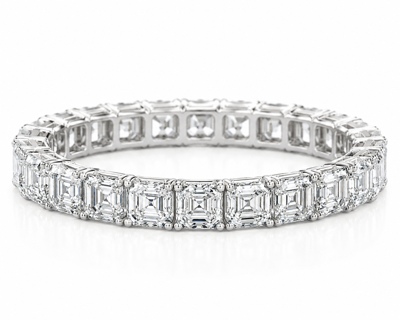 STEP RIVIÈRE ASSCHER-CUT DIAMOND ETERNITY BAND