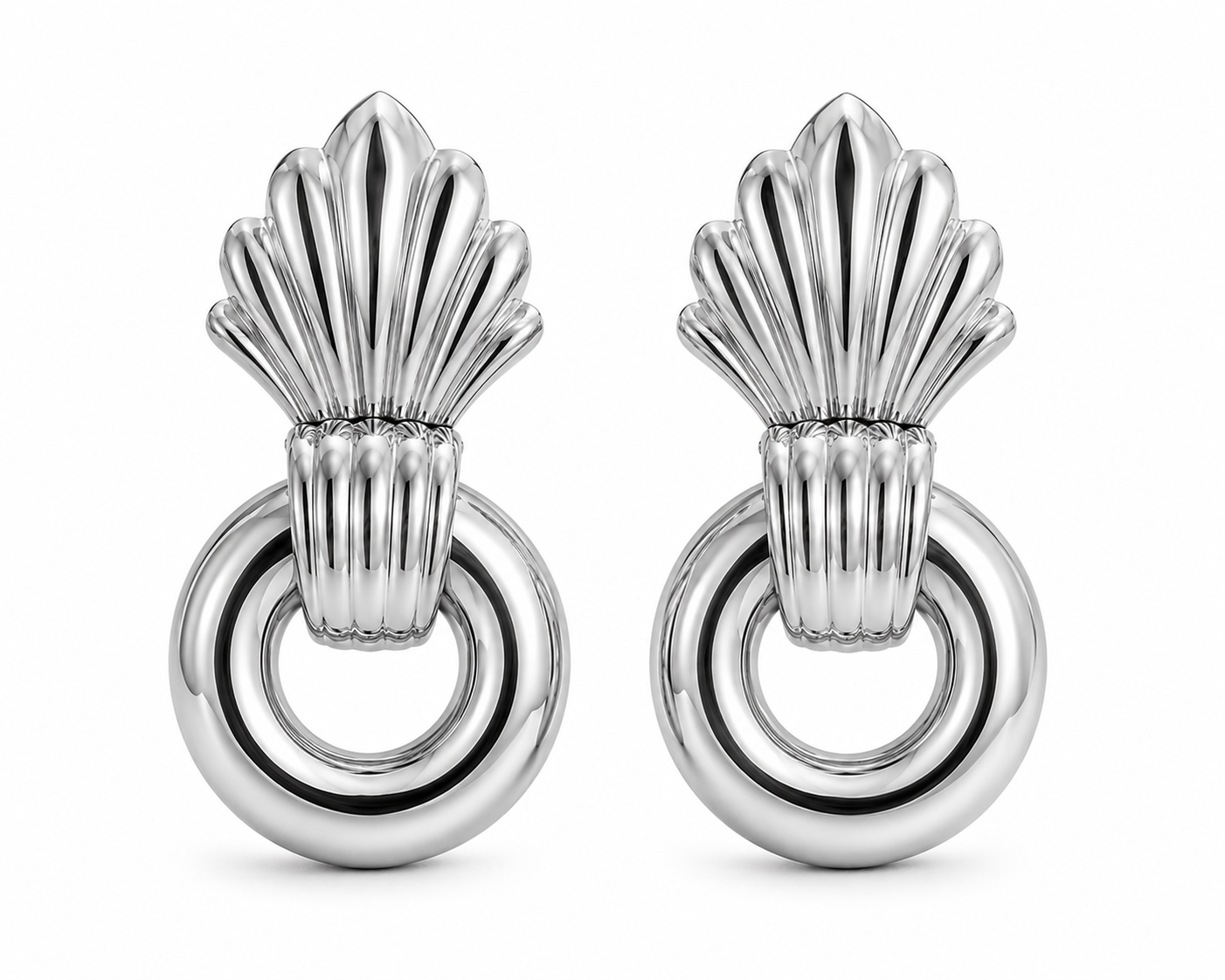 VANTA PLATINUM FAN DROP EARRINGS