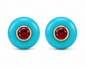 HALO Turquoise Ruby Earrings