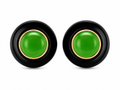 HALO Onyx Green Chalcedony Earrings