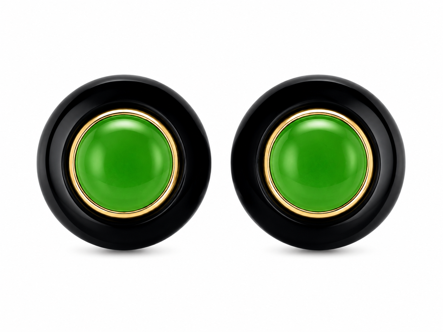 HALO Onyx Green Chalcedony Earrings