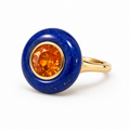 HALO Lapis Spessartite Ring