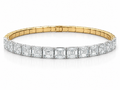 STEP RIVIÈRE TWO-TONE ASSCHER-CUT DIAMOND CHOKER