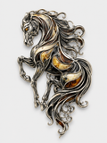 VANA HORSE SILVER PENDANT-BROOCH