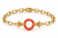 VANTA CORAL YELLOW GOLD FAN CHAIN BRACELET