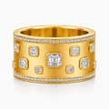 STELLAR GOLD DIAMOND BAND RING