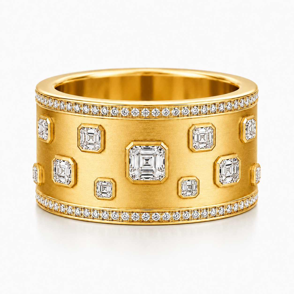 STELLAR GOLD DIAMOND BAND RING
