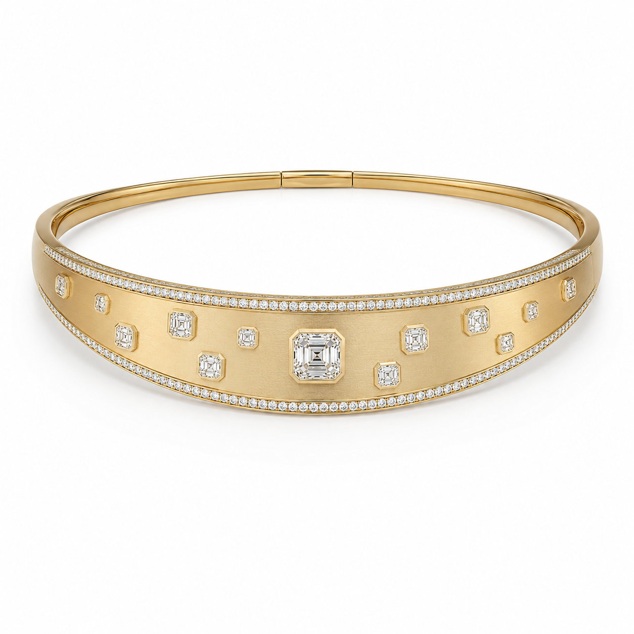STELLAR GOLD DIAMOND COLLAR NECKLACE
