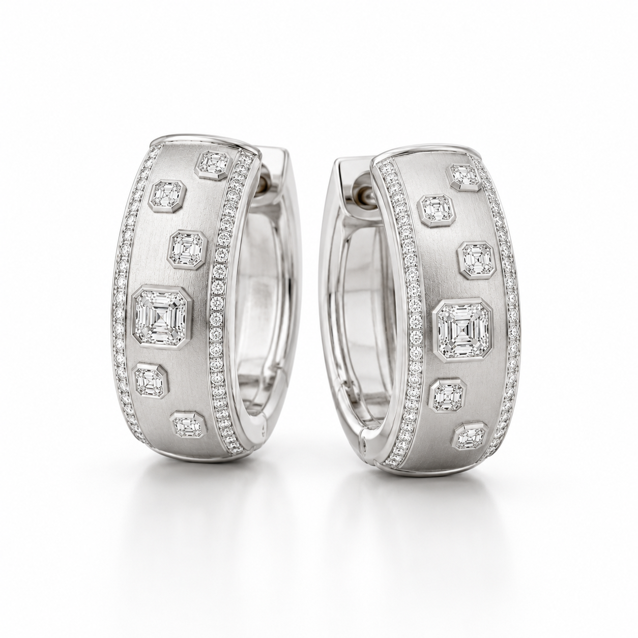 STELLAR DIAMOND HOOP EARRINGS