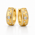 STELLAR GOLD DIAMOND HOOP EARRINGS