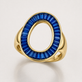 OVALE SAPPHIRE BAGUETTE RING