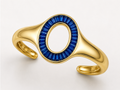 OVALE SAPPHIRE BAGUETTE CUFF BRACELET