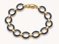 OVALE SAPPHIRE BAGUETTE LINK BRACELET