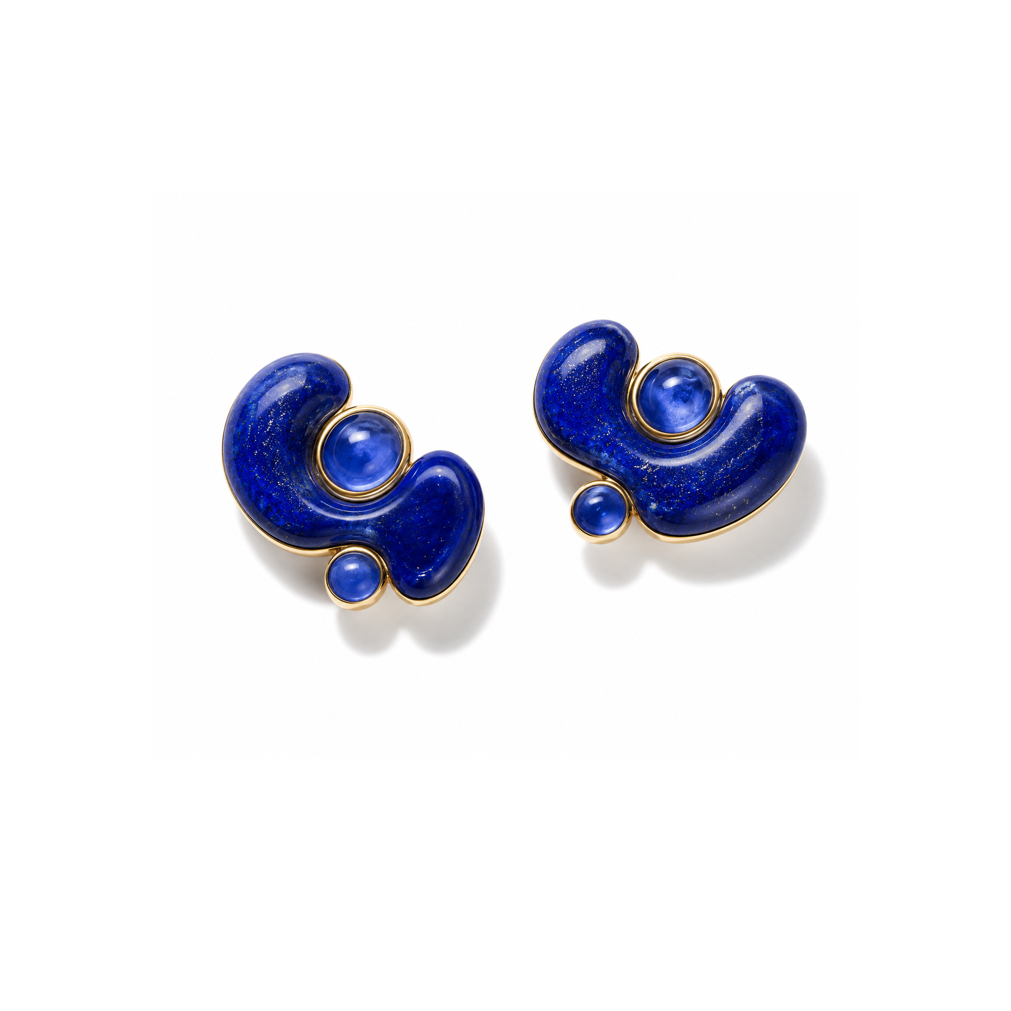 NILAYA LAPIS SAPPHIRE CLOUD EARRINGS