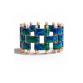 NILAYA AZURE MALACHITE BASRA PEARL LINK BRACELET